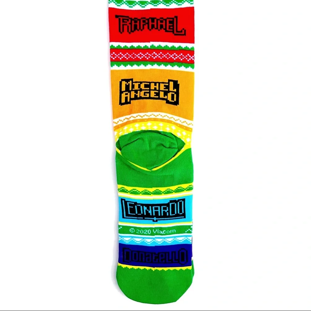 Odd Sox Teenage Mutant Ninja Turtles Crew Socks Mens Womens 80s 90s TMNT Gift